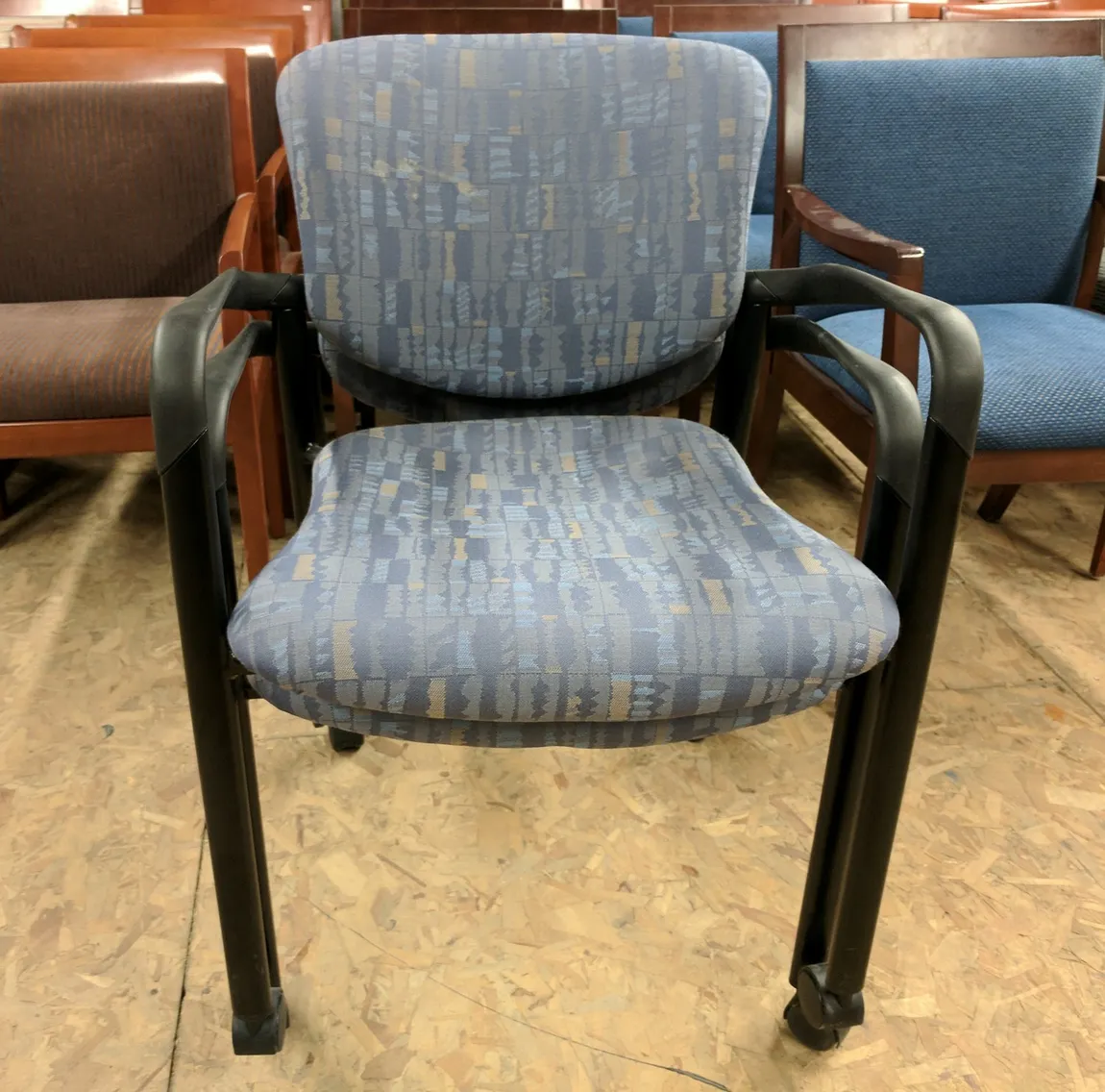 Haworth Blue Stacking Guest Chairs