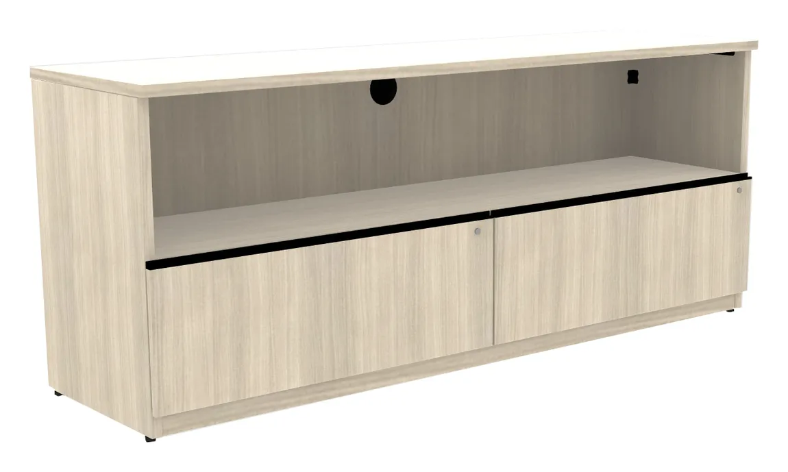 Credenza with Drawers and Open Storage