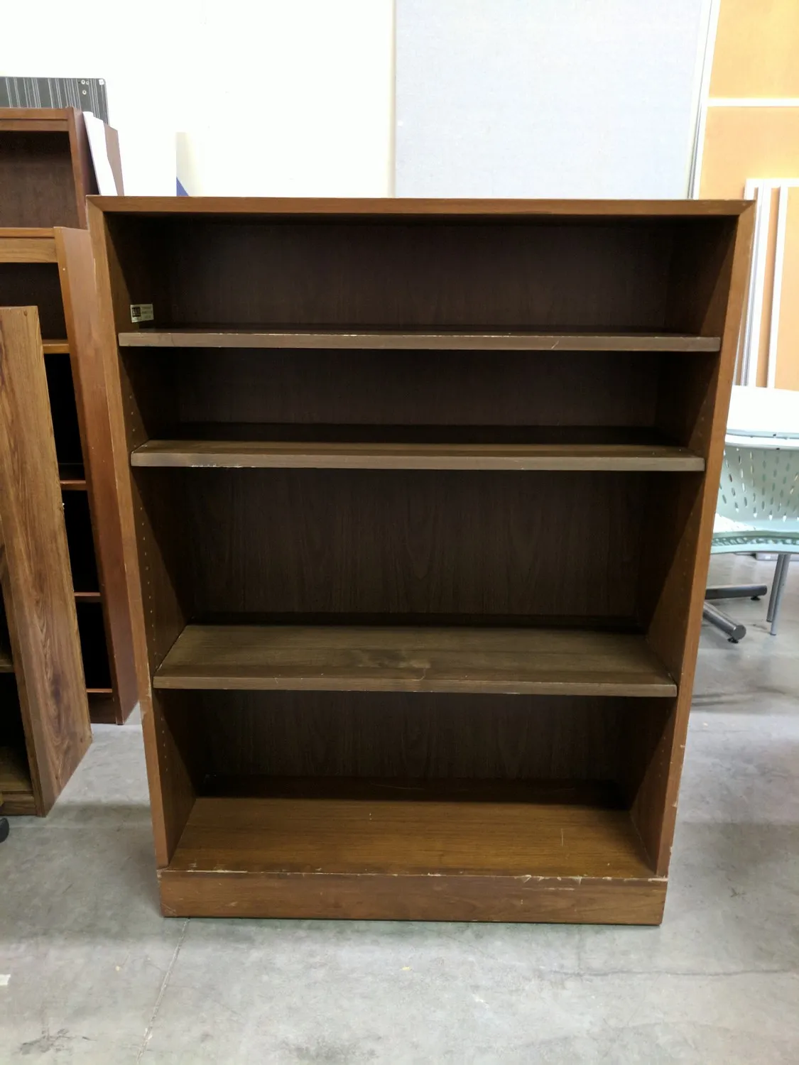Wood Bookshelf with Cherry Finish â€“ 36 Inch Wide