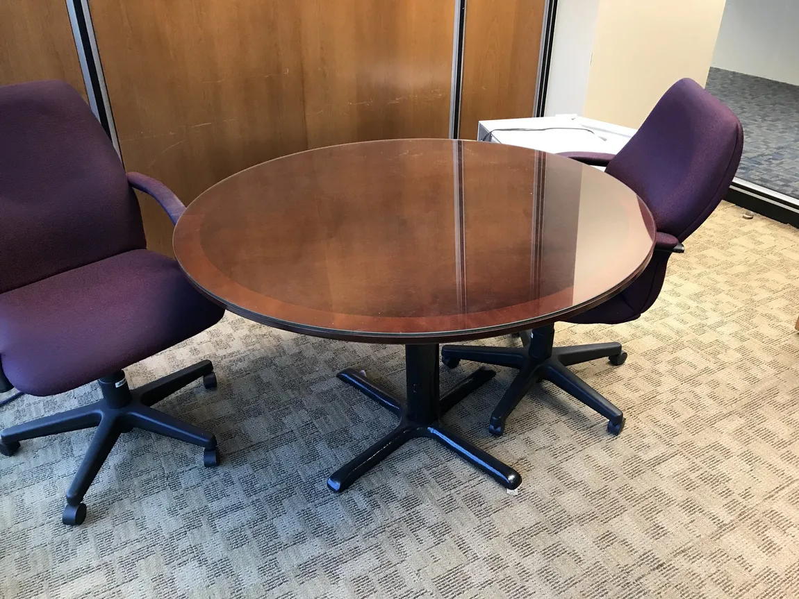 48â€ Solid Wood Round Cherry Table