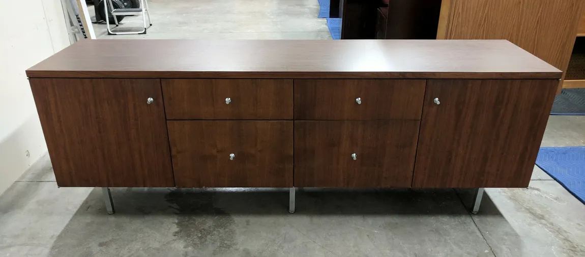 Dark Walnut Laminate Storage Cabinet