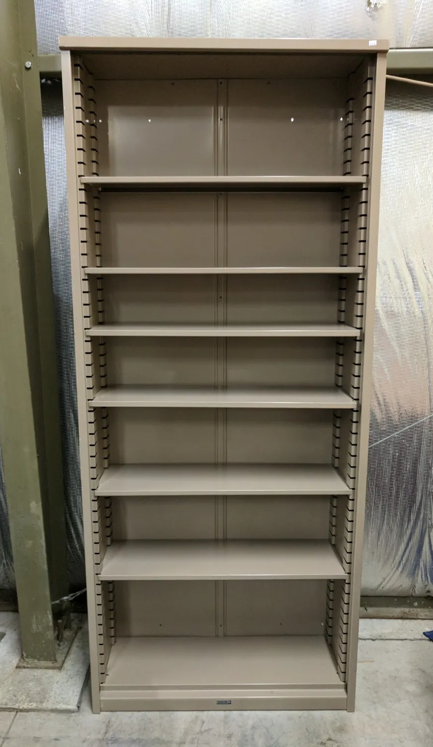 Borroughs Tan Metal Bookshelf â€“ 36 Inch Wide
