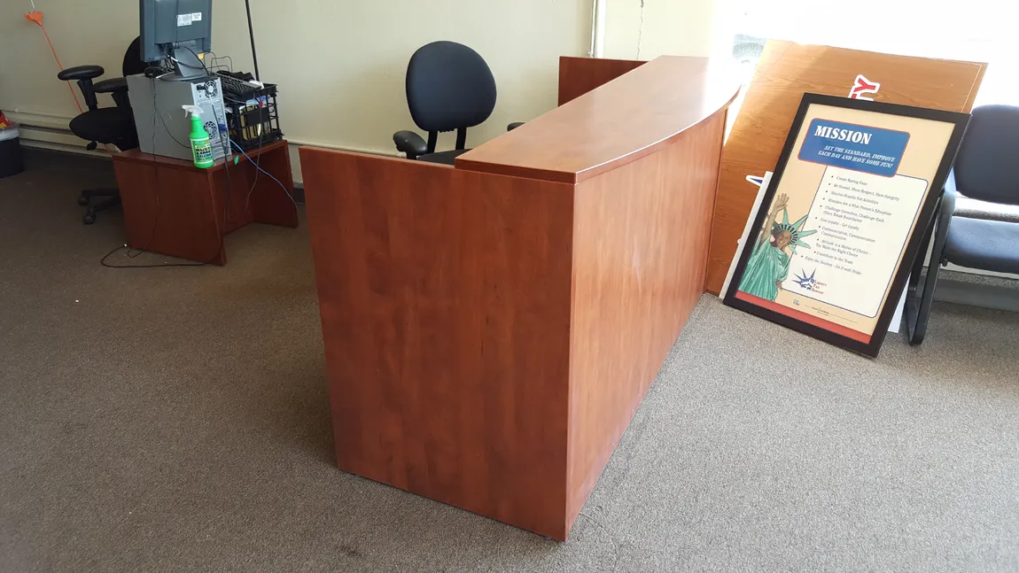 Used Cherry Reception Desk