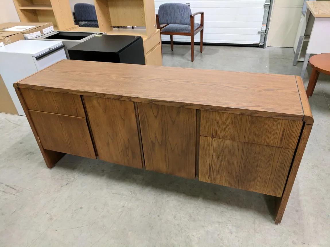 Walnut Laminate Storage Credenza