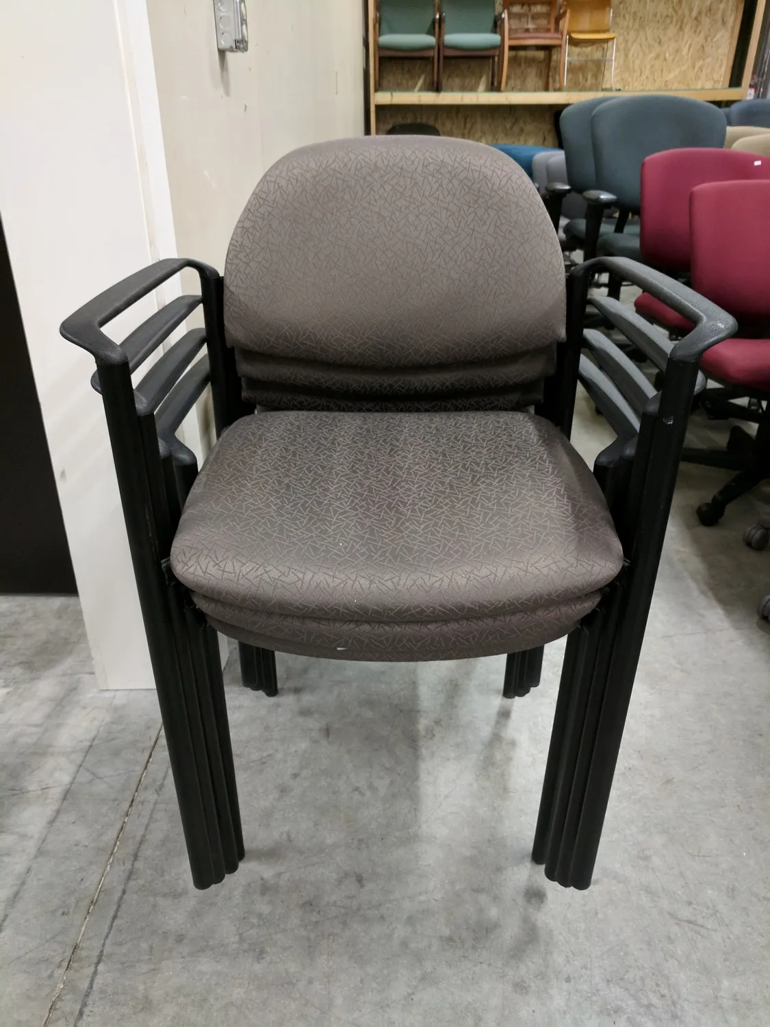 Gray Stacking Guest Chairs