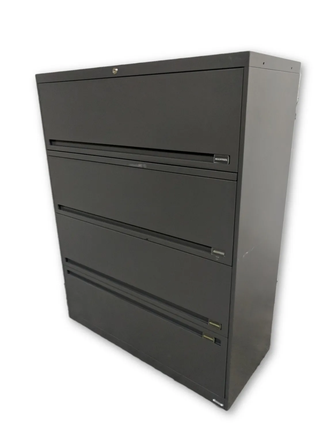 AllSteel Gray 4 Drawer Lateral Charting File Cabinet â€“ 42 Inch Wide