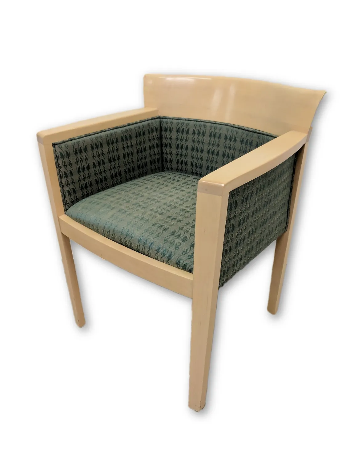 Bernhardt Green Vine Pattern Guest Chairs