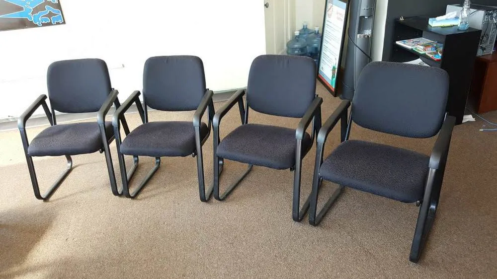 Used Black Guest Seating or Waiting Room Chairs