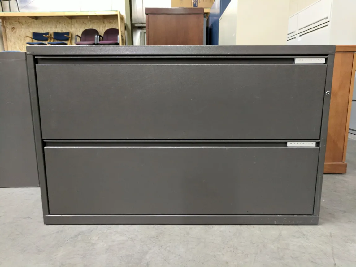 Meridian Gray 2 Drawer Lateral Filing Cabinet â€“ 42 Inch Wide
