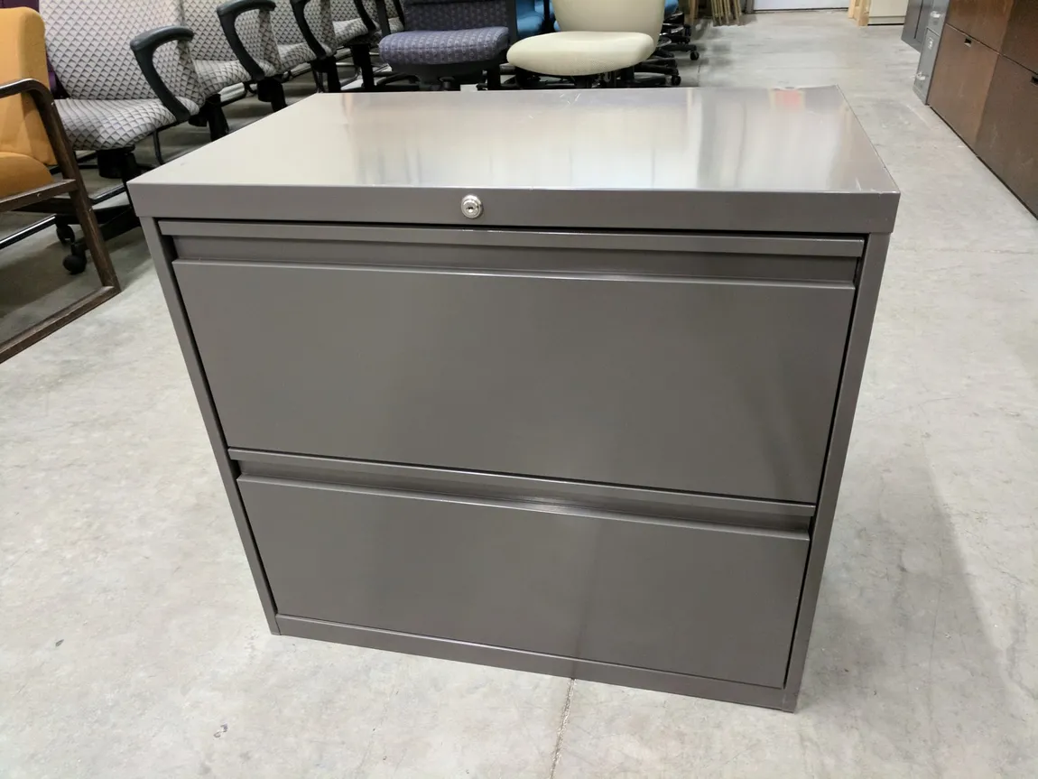 Gray 2 Drawer Lateral Filing Cabinets â€“ 30 Inch Wide