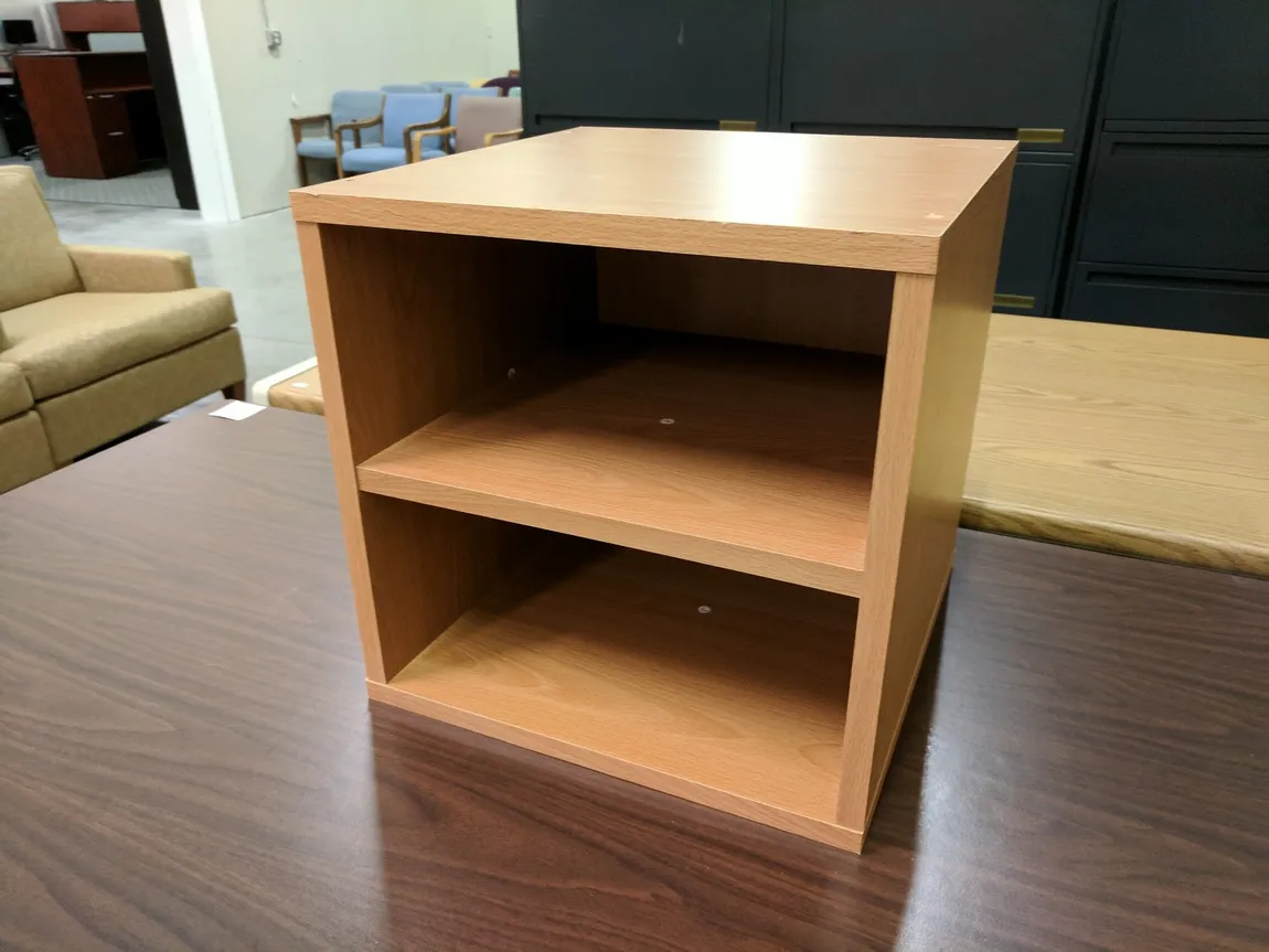 2 Section Oak Laminate Desktop Organizer â€“ 15x15