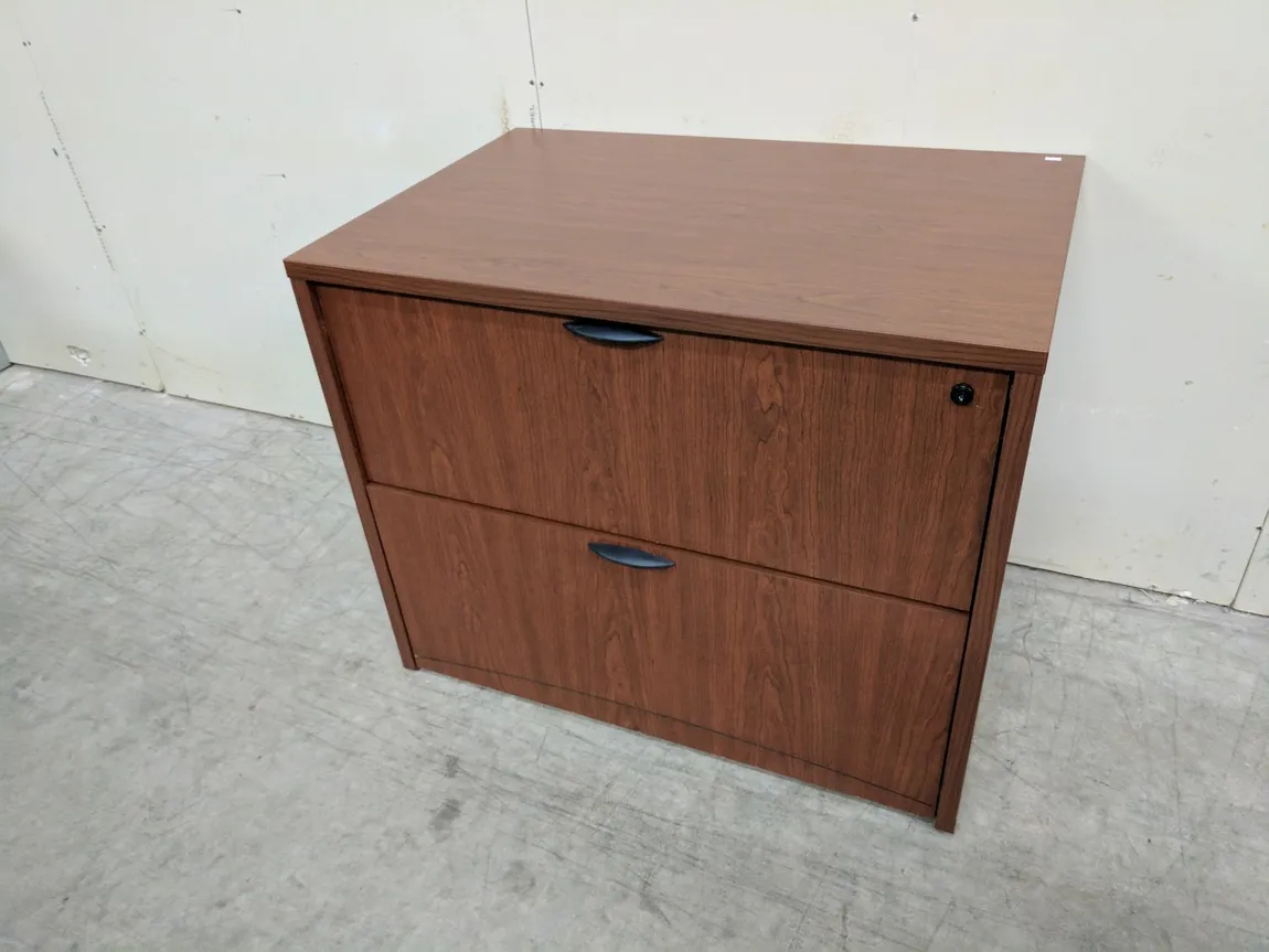 Cherry Laminate 2 Drawer Lateral File Cabinet â€“ 35.75 Inch Wide