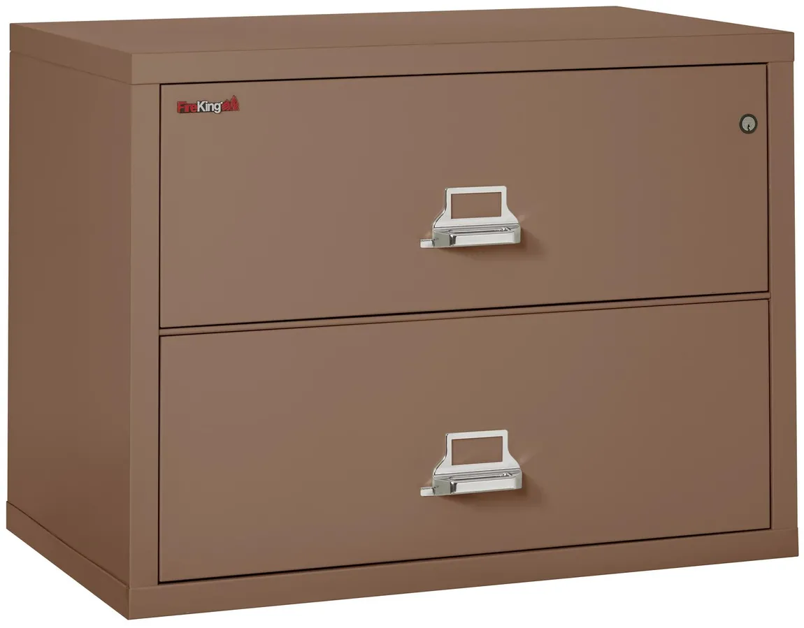 2 Drawer Fireproof Lateral File Cabinet - 38 Inch