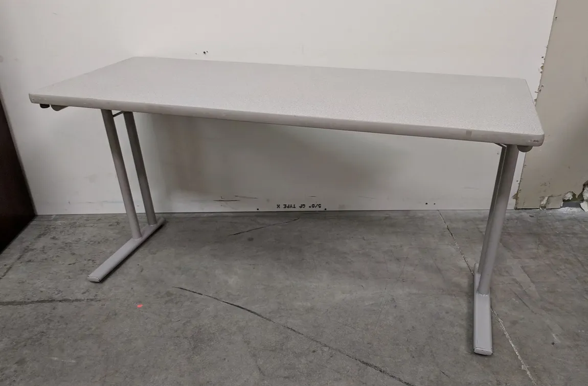 Putty Laminate Training Table with Folding Legs â€“ 60x24