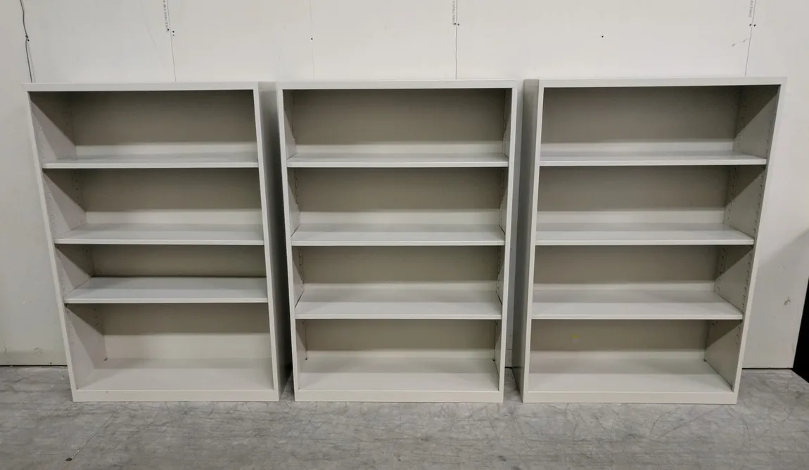 Putty Metal Bookshelf â€“ 36 Inch Wide