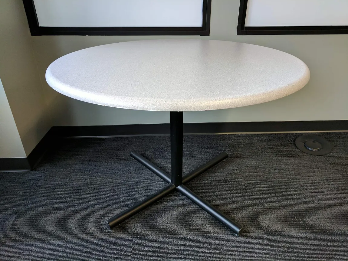 42â€ Round Putty Laminate Table