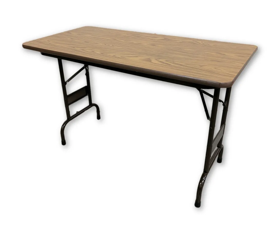 Oak Laminate Folding Table â€“ 47.5x23.25