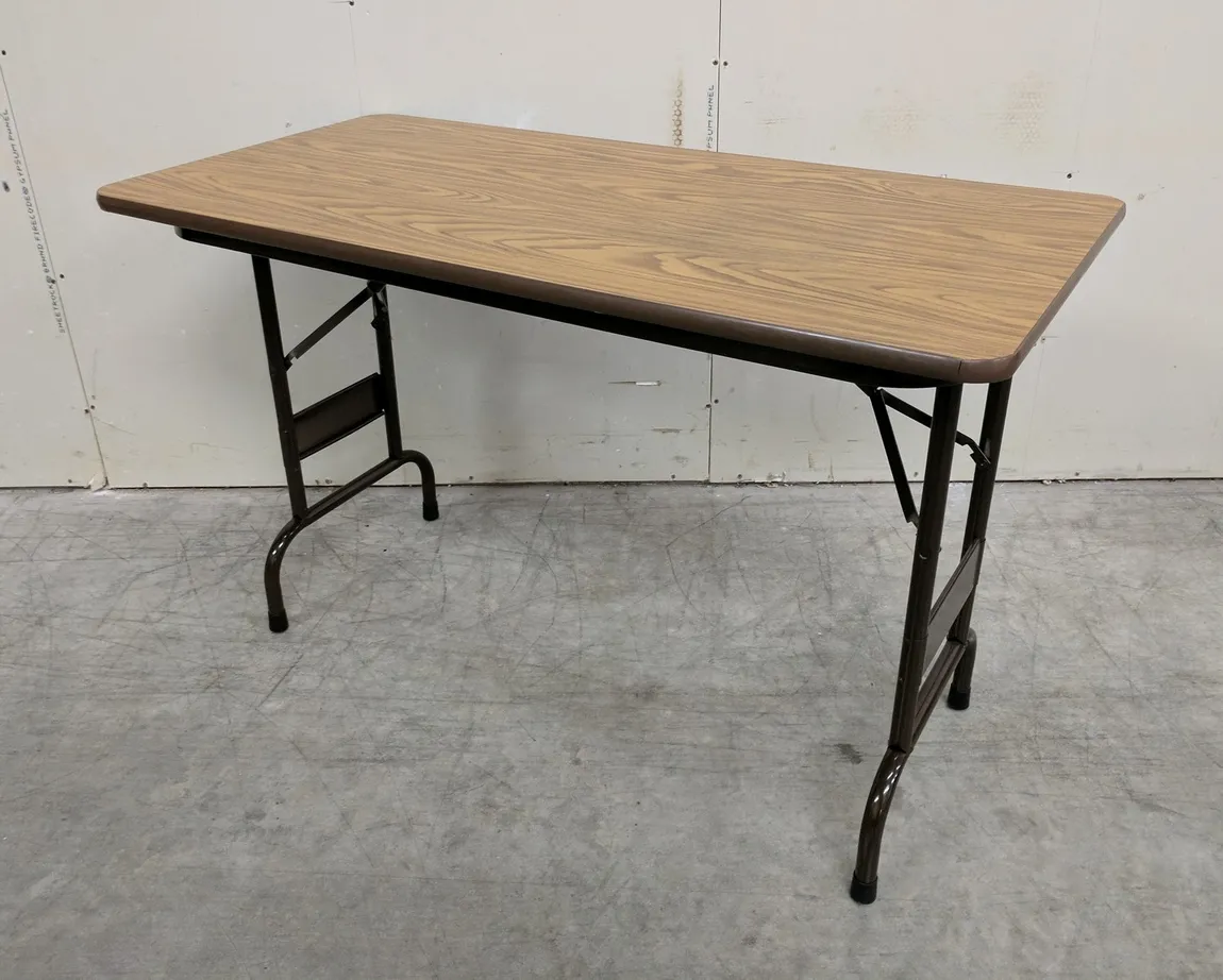 Oak Laminate Folding Table â€“ 47.5x23.25