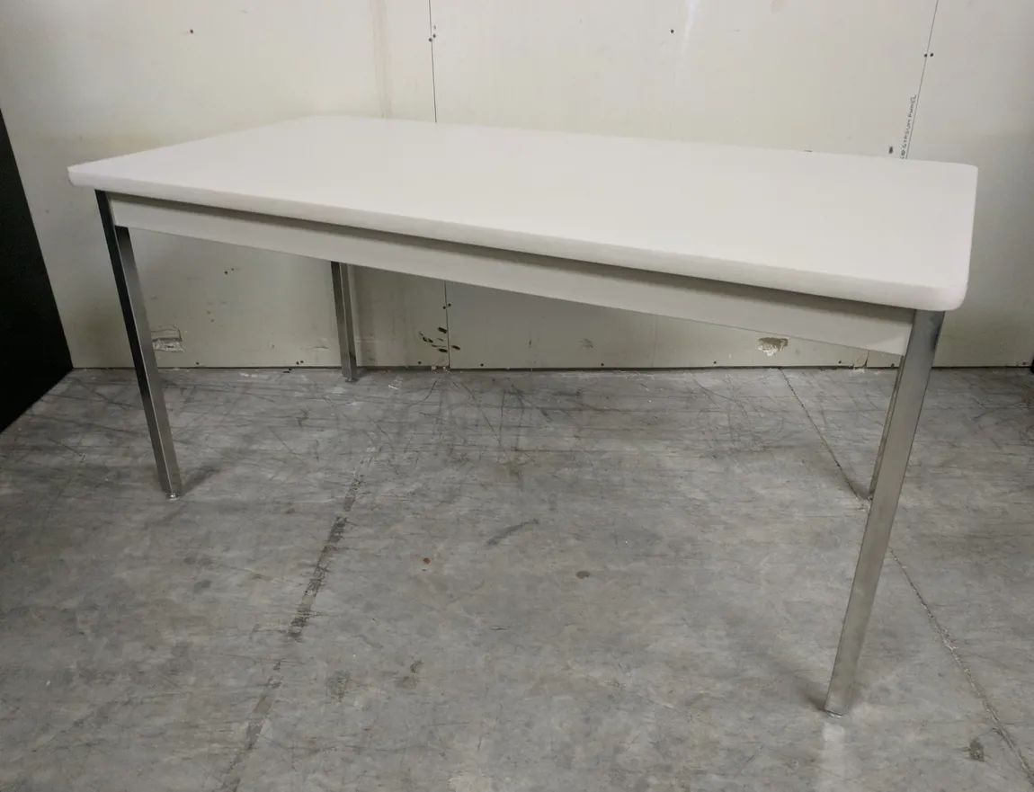 Putty Laminate Table with Metal Legs â€“ 60x29.75