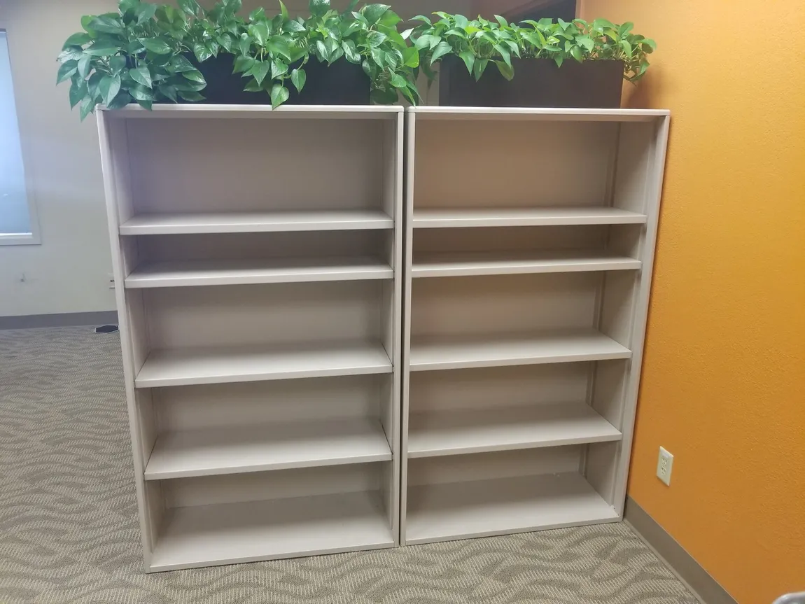 Putty Metal Bookshelves â€“ 36 Inch Wide