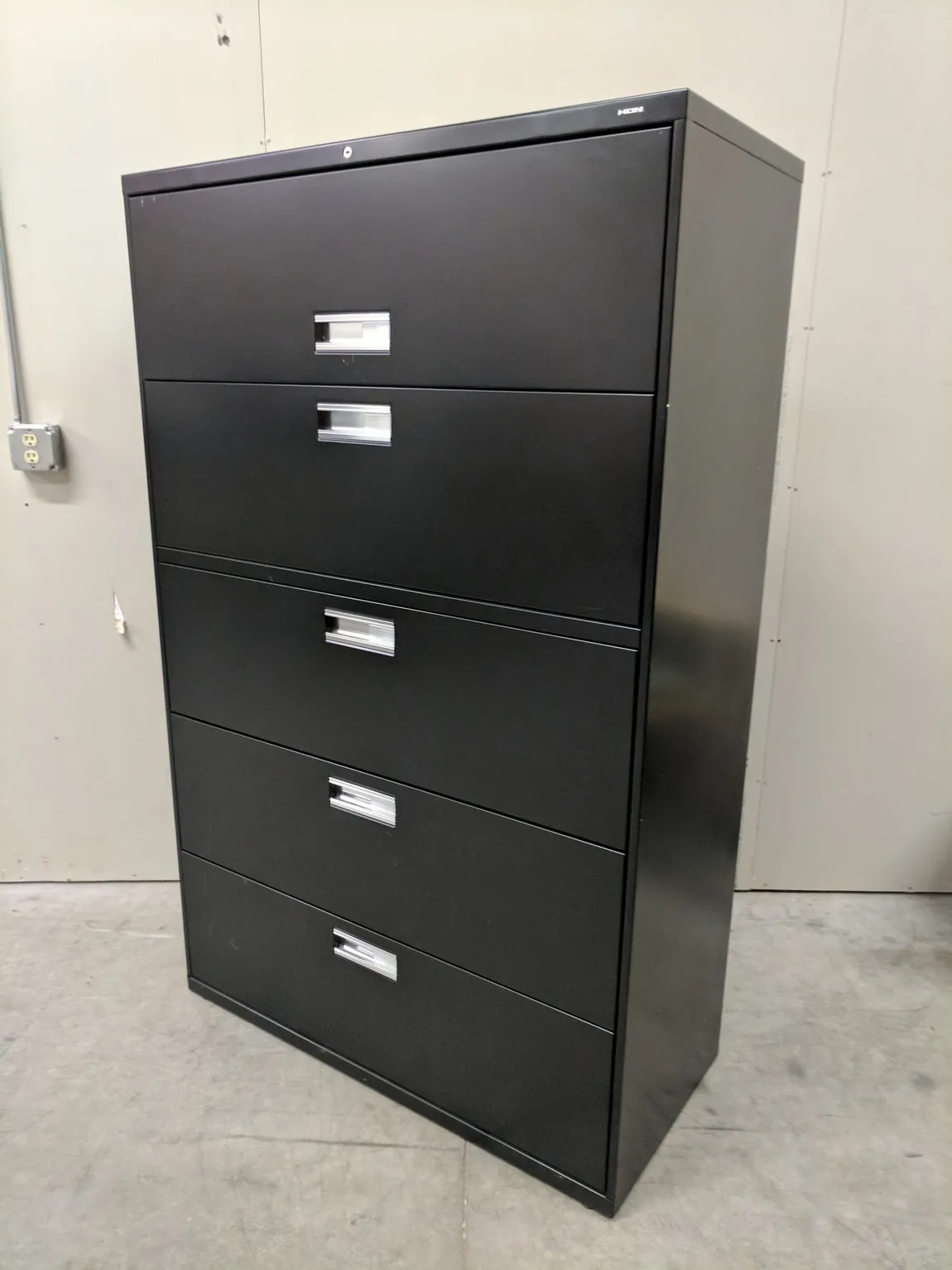 Black Hon 5 Drawer Lateral File Cabinet â€“ 42 Inch Wide