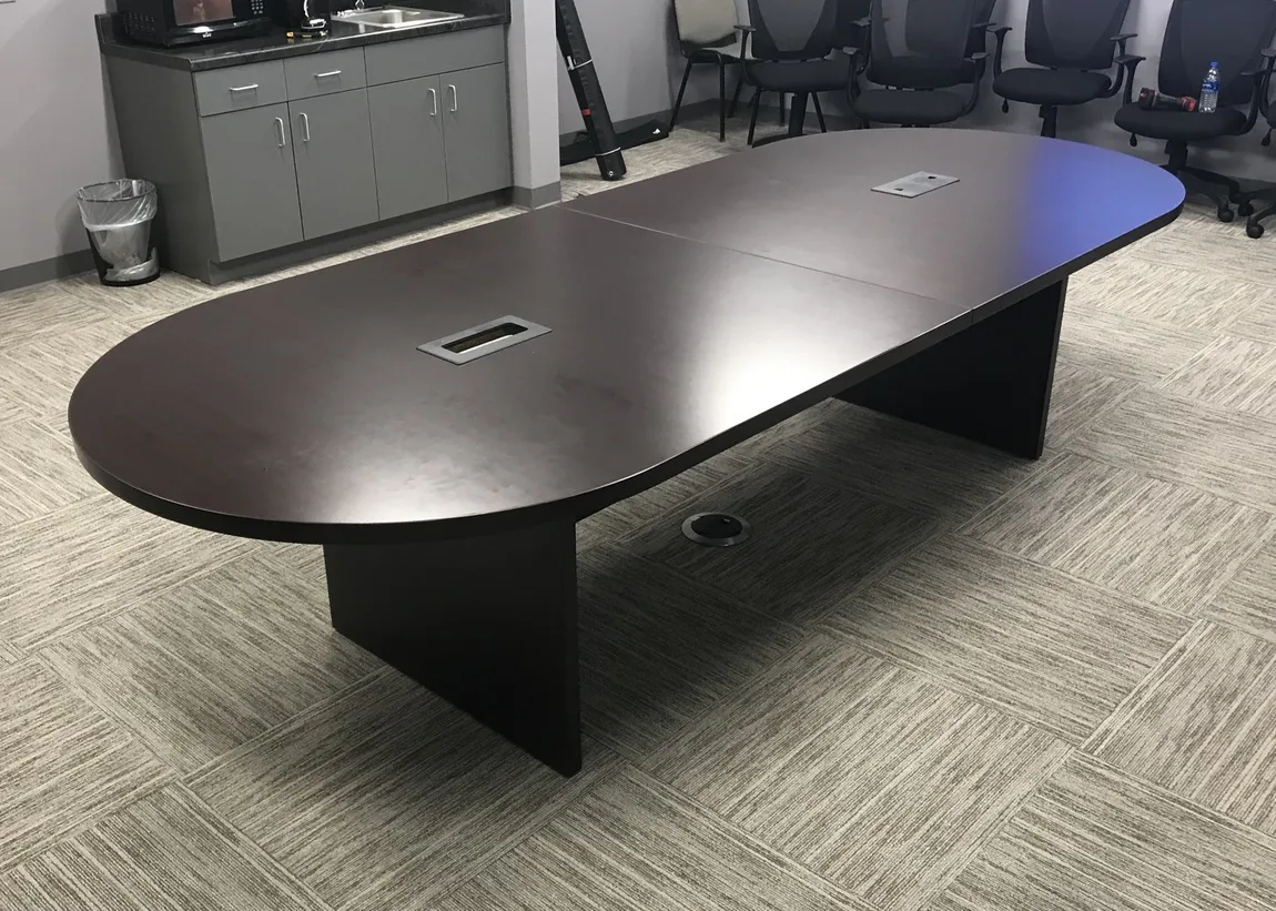10 FT Espresso Laminate Racetrack Conference Table