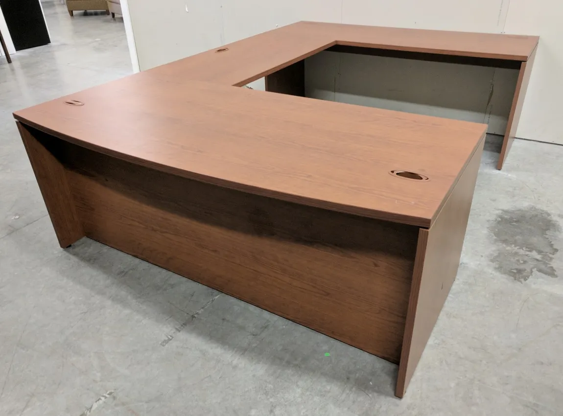Cherry Laminate U-Shape Desk