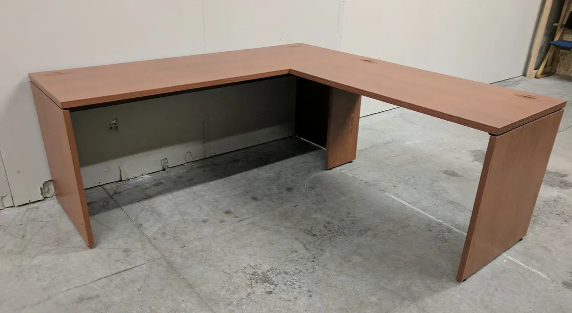 Cherry Laminate L-Shape Desk