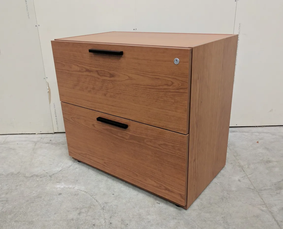 Cherry Laminate 2 Drawer Lateral Filing Cabinet â€“ 30 Inch Wide