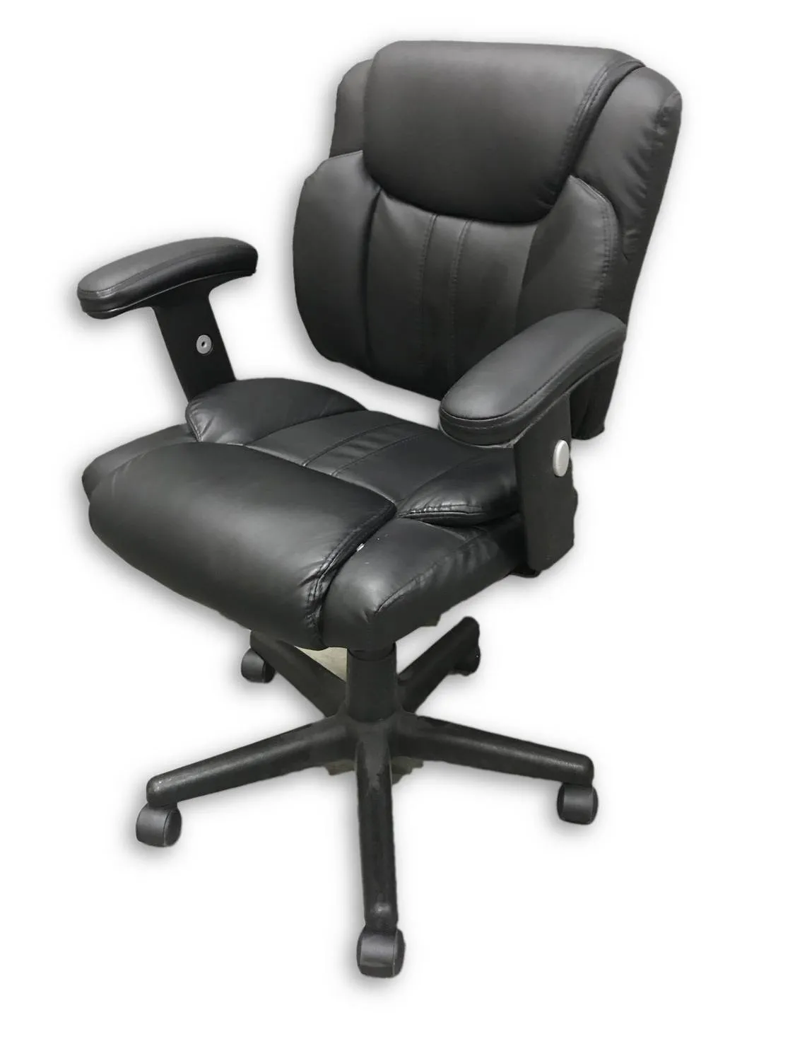 Tilford II Black Vinyl Rolling Office Chair
