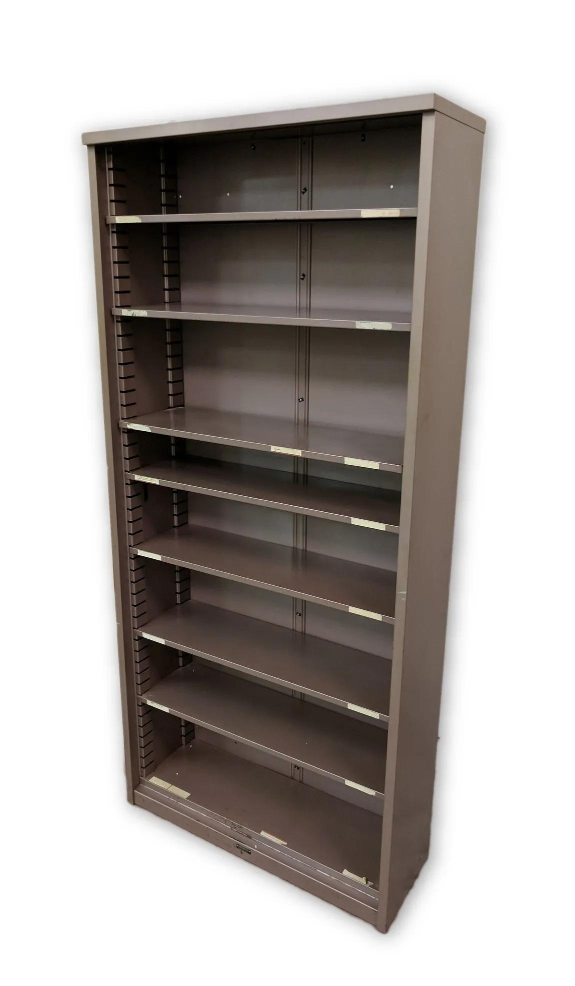 Brown Metal Bookshelf â€“ 36 Inch Wide