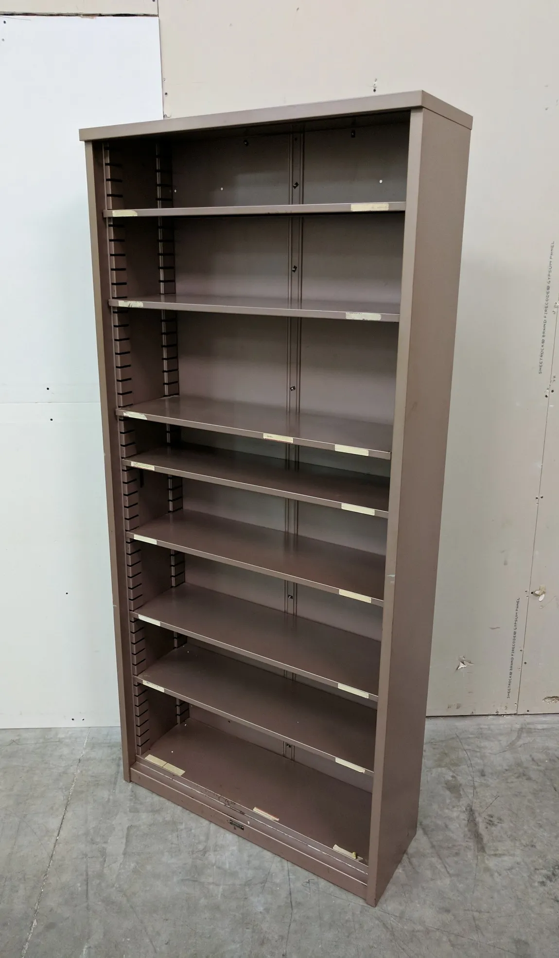 Brown Metal Bookshelf â€“ 36 Inch Wide