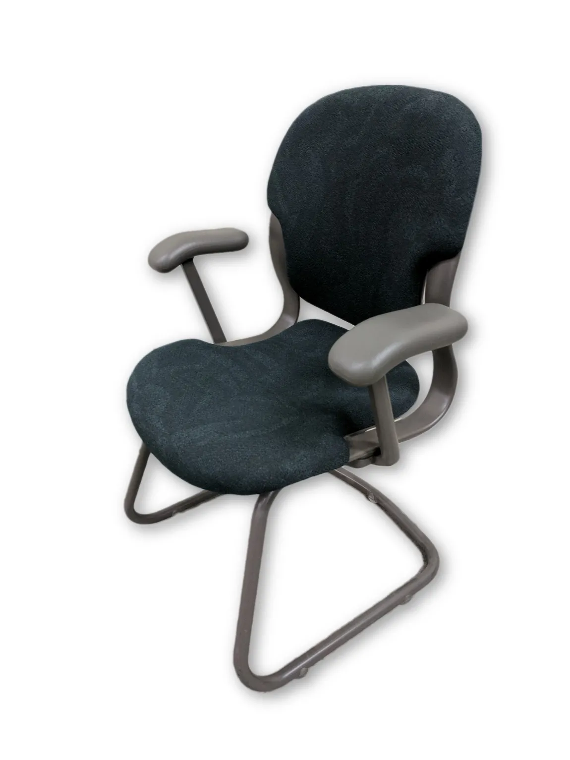Green Guest Chairs with Gray Steel Frame