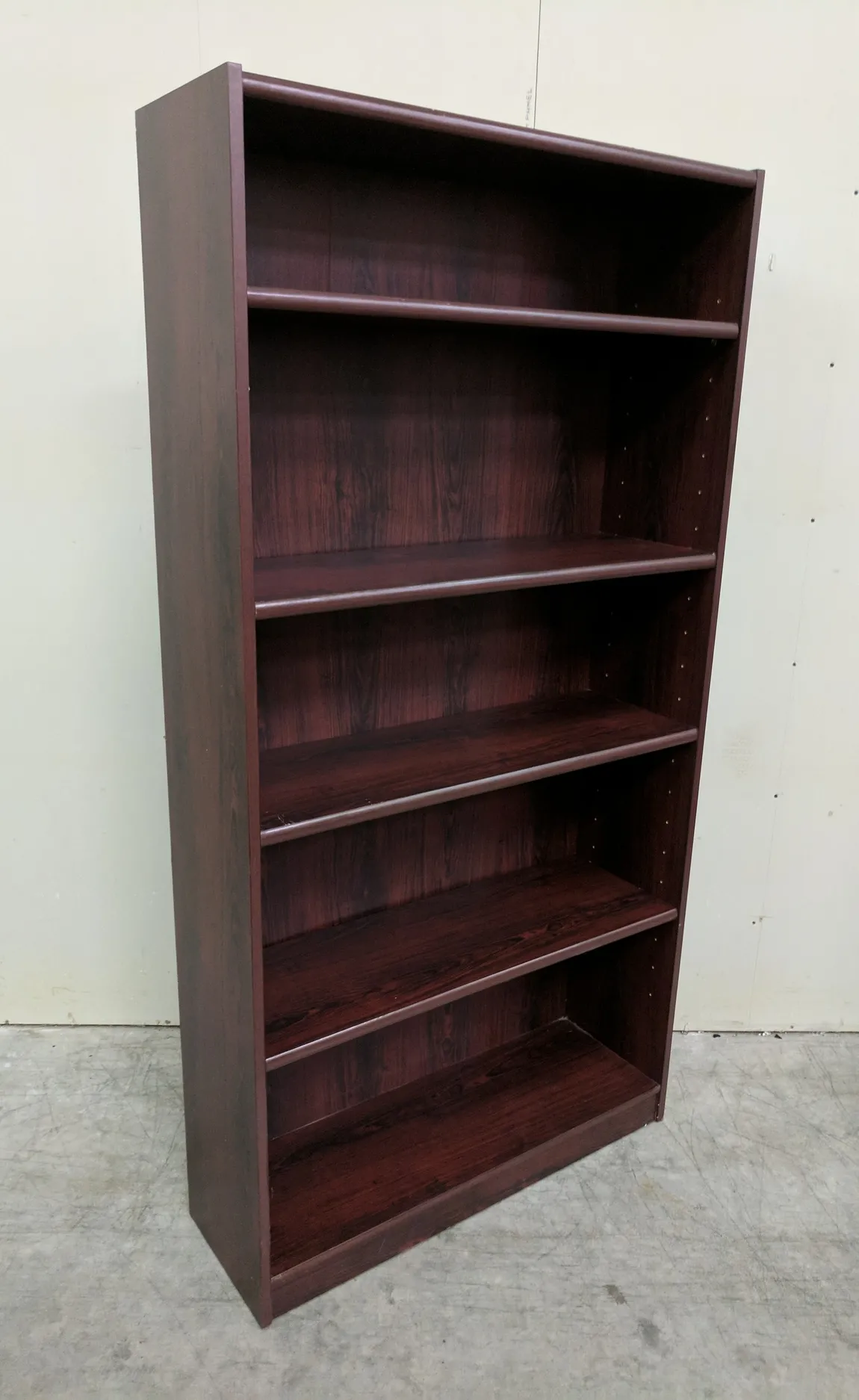 Mahogany Laminate Bookshelf â€“ 37 Inch Wide