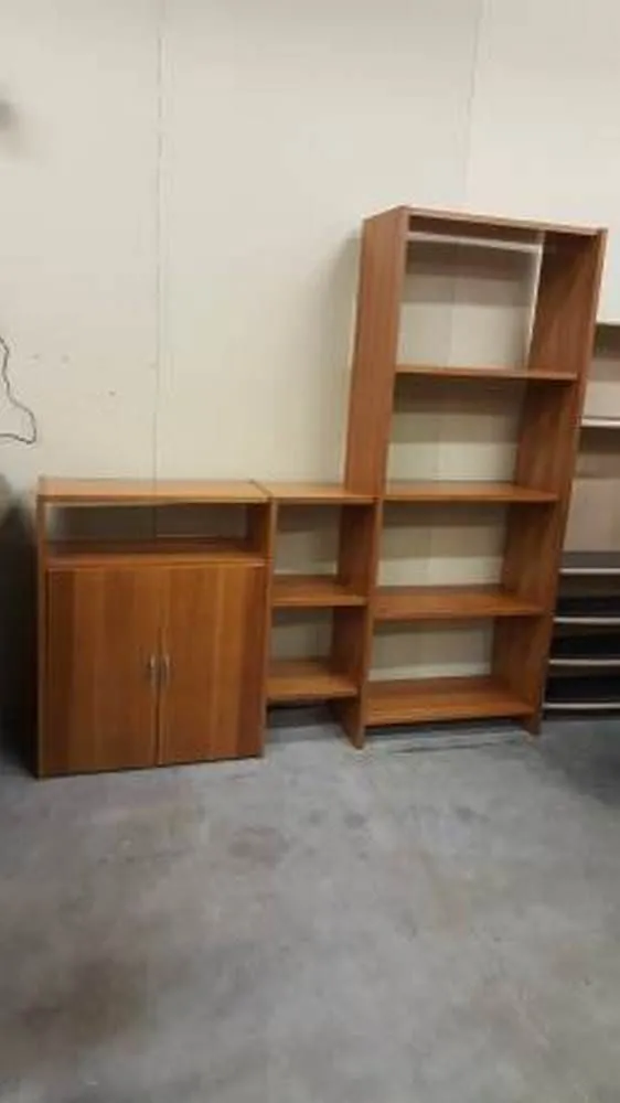 Used 3-Piece Bookshelf & Hanging File Storage Cabinet 