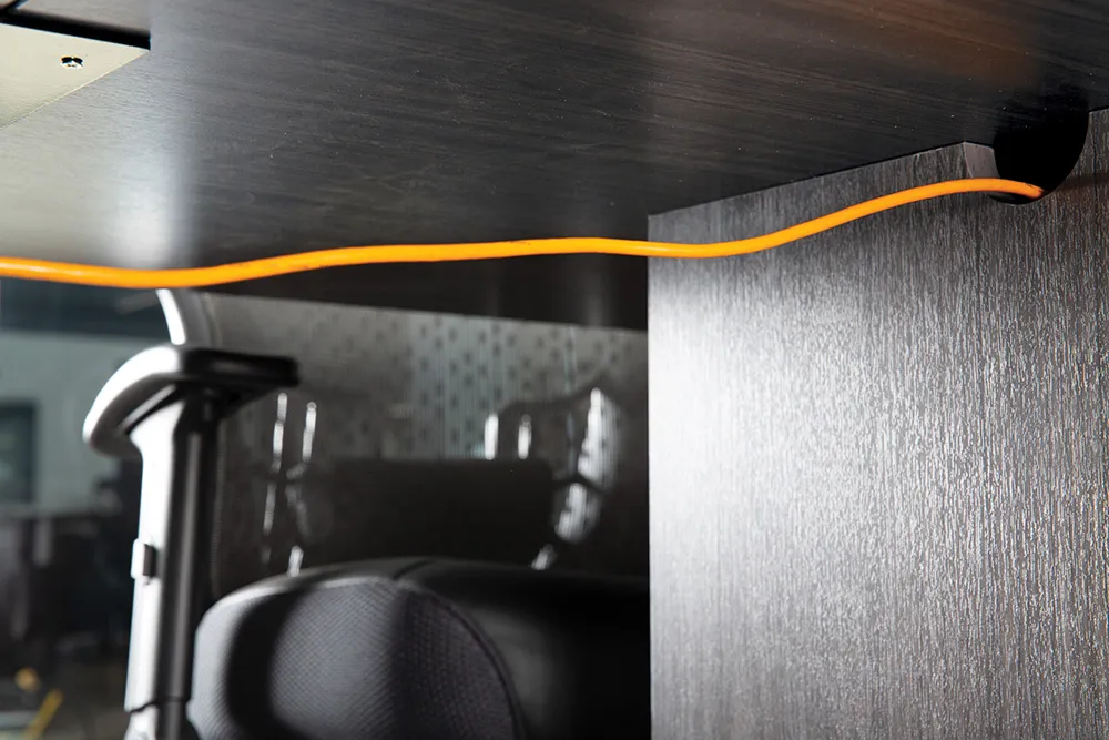 small rectangular conference table with power 6