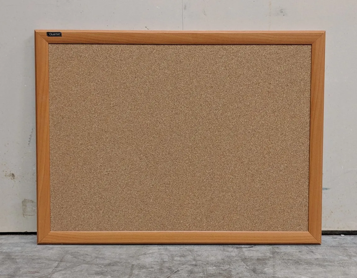 24x18 Quartet Bulletin Board with Wood Frame