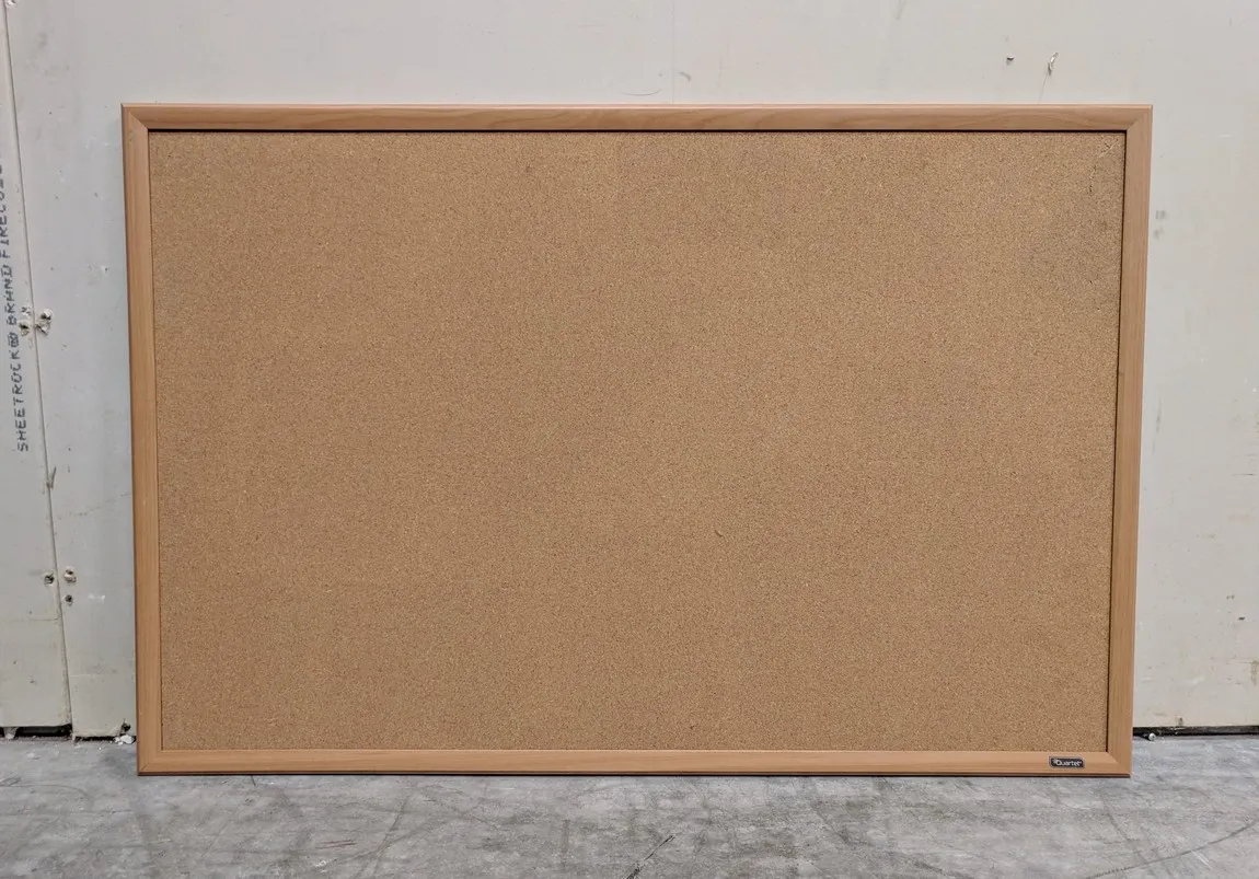 36x24 Quartet Bulletin Board with Oak Frame