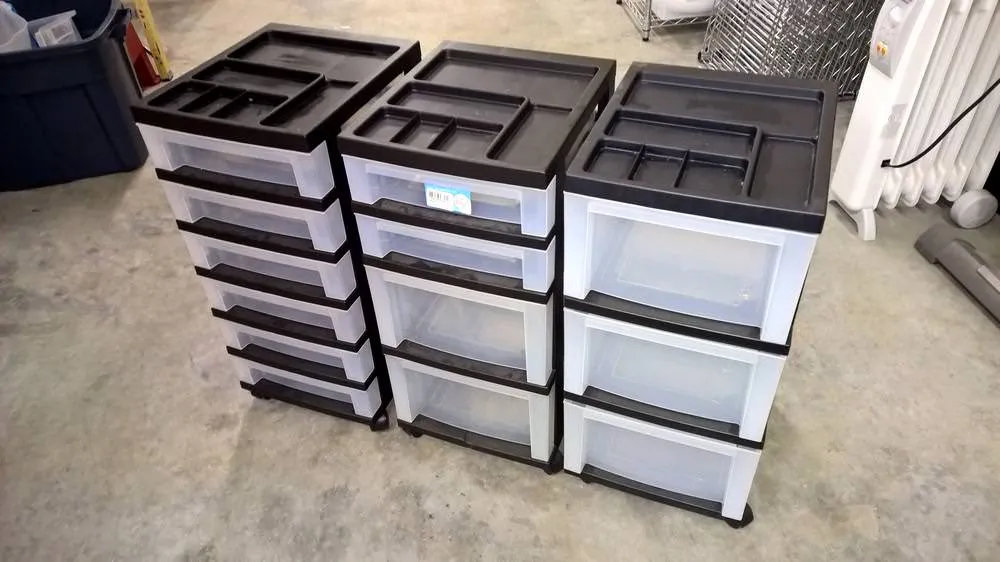 Rolling Plastic Office Drawers
