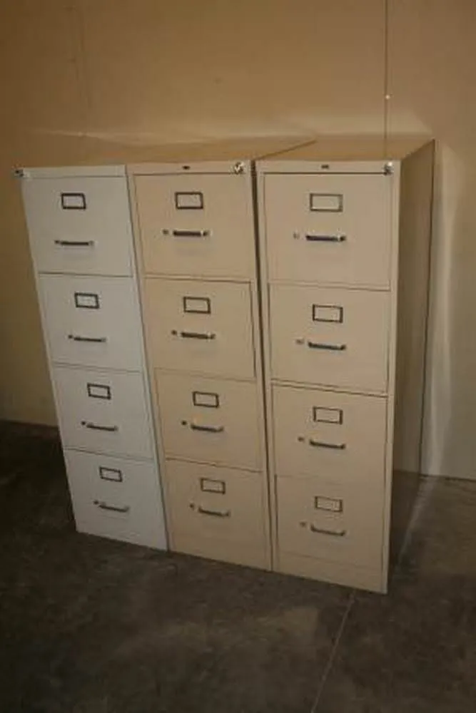 Locking Standard 4 Drawer Filing Cabinets with Keys