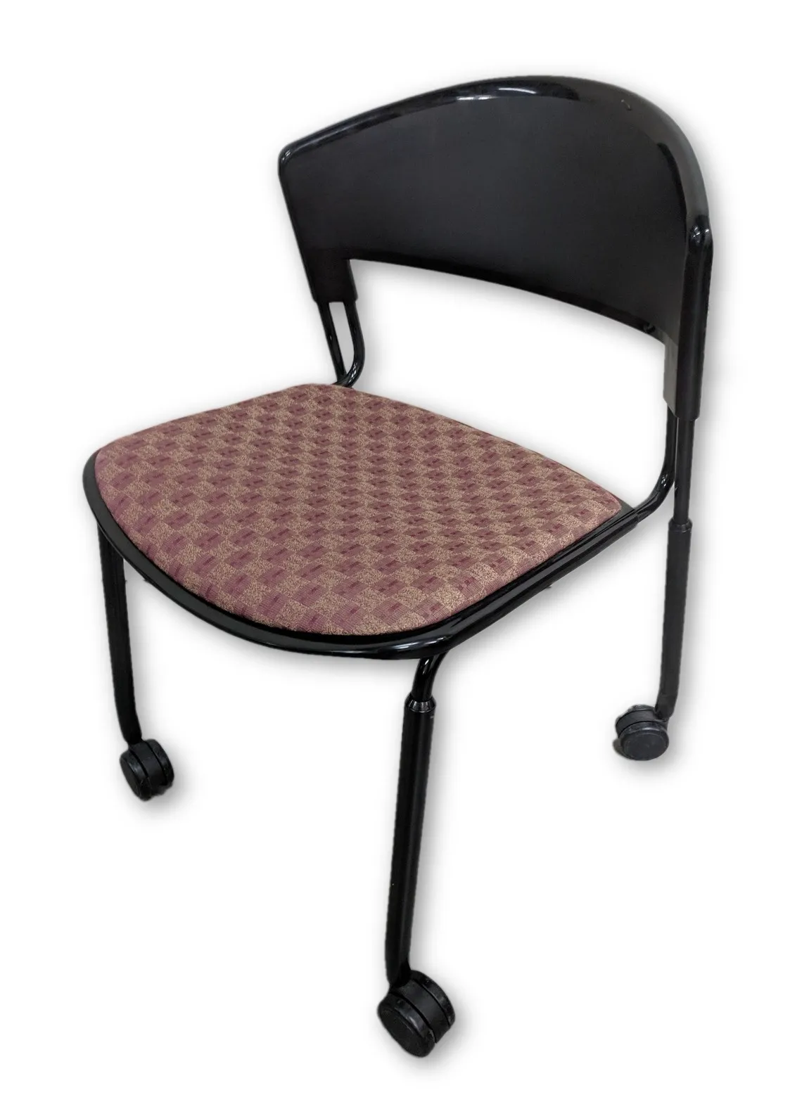 Vecta Red Rolling Stacking Guest Chairs