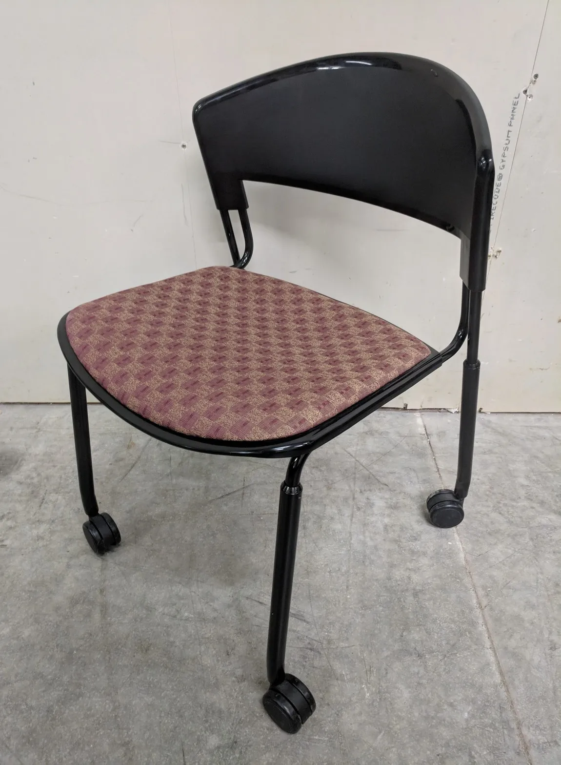 Vecta Red Rolling Stacking Guest Chairs