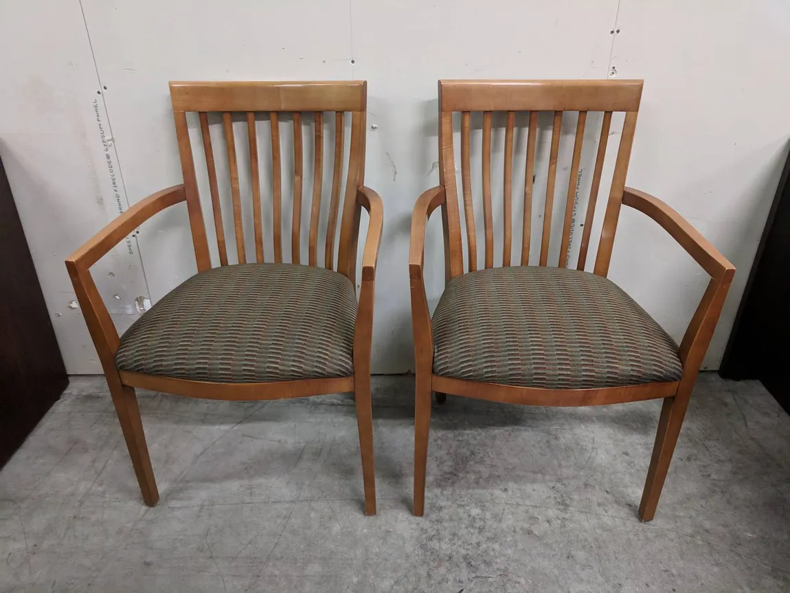Bernhardt Guest Chairs with Solid Wood Frame