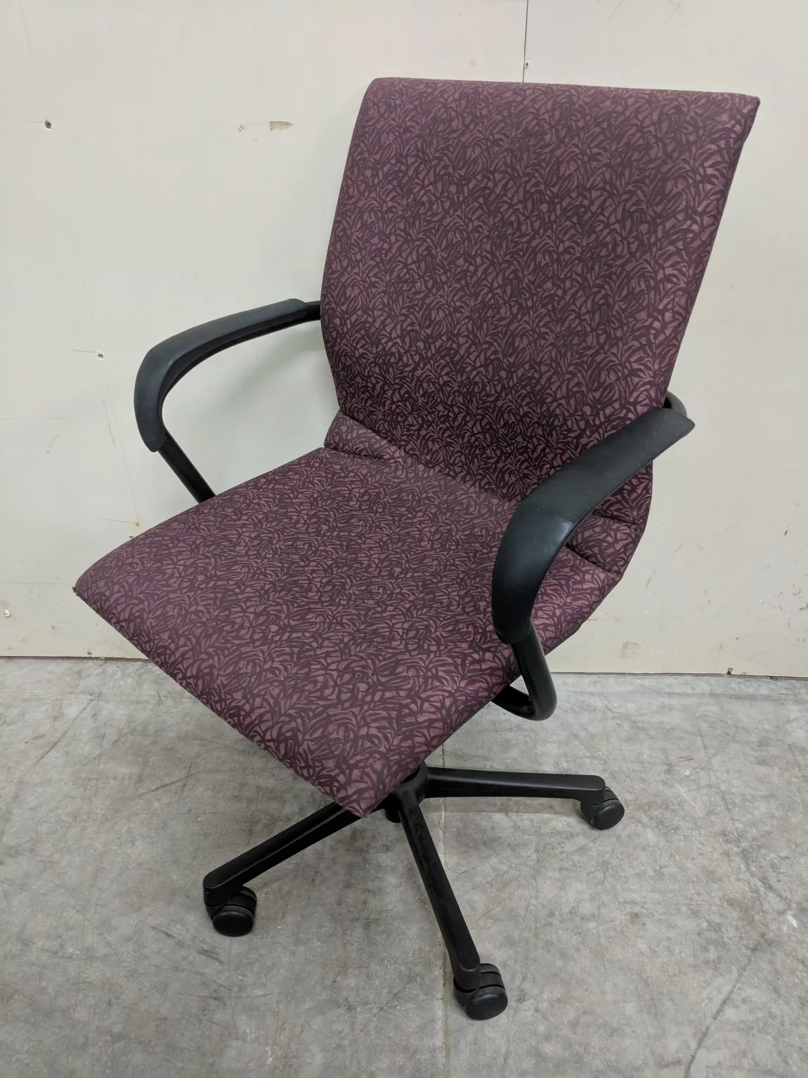 Steelcase Light Red Rolling Office Chair