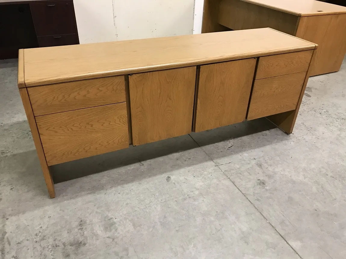 Kimball Oak Laminate Storage Credenza - 72x20