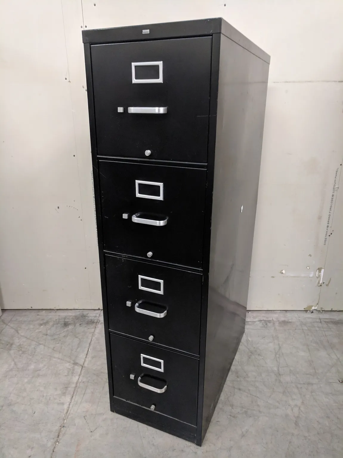 Black Hon 4 Drawer Vertical File Cabinet 