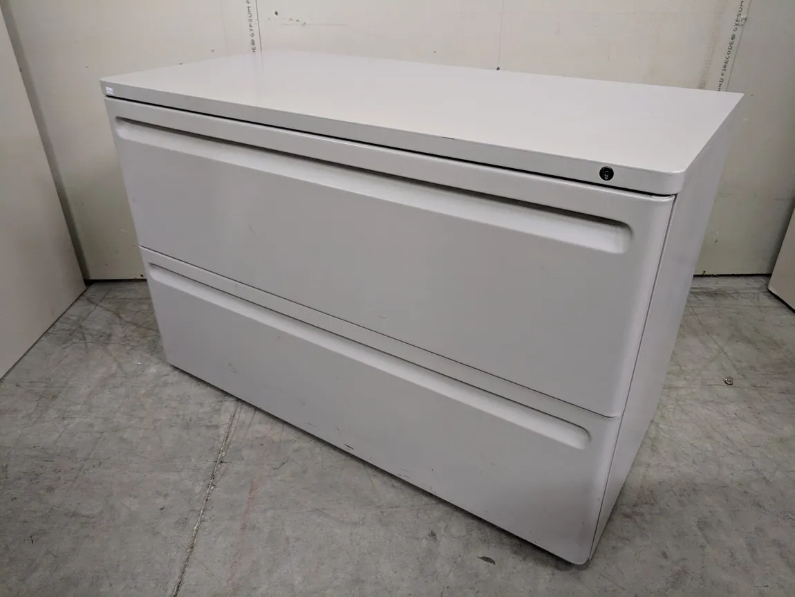 Putty Metal 2 Drawer Lateral Filing Cabinets â€“ 41.5 Inch Wide