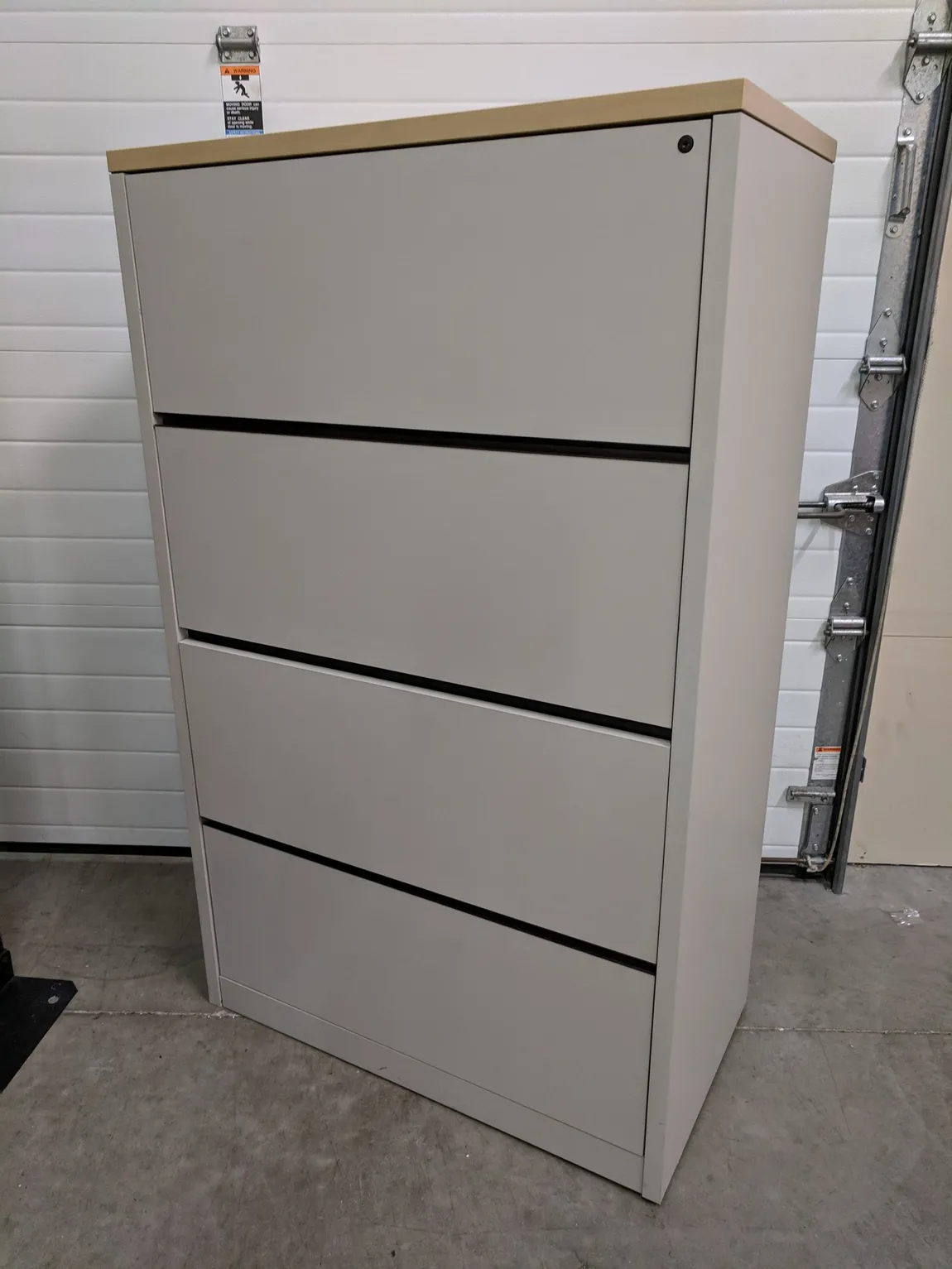 Gray Laminate 4 Drawer Lateral File Cabinet â€“ 36 Inch Wide