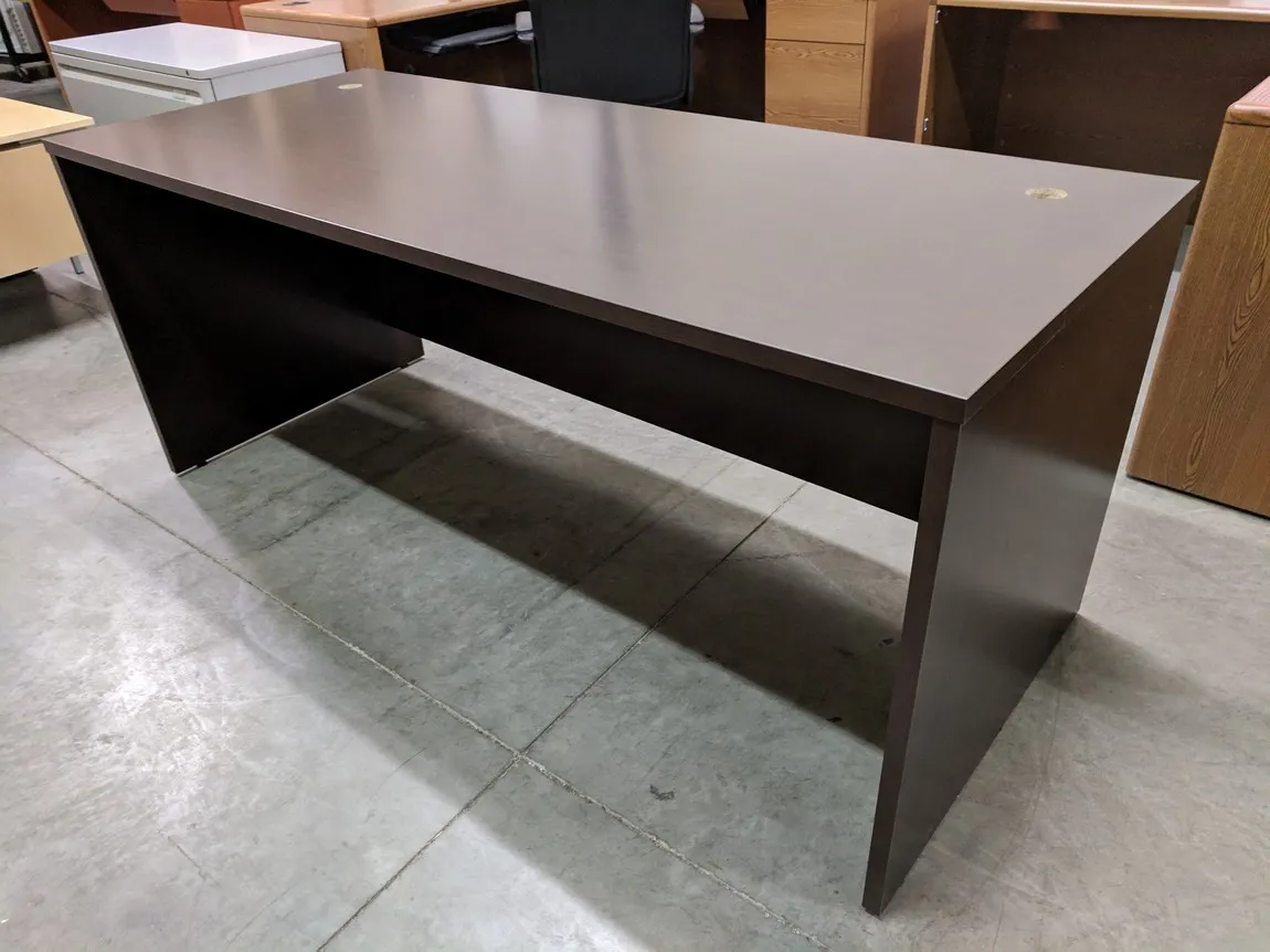 Dark Walnut Laminate Desk Shell