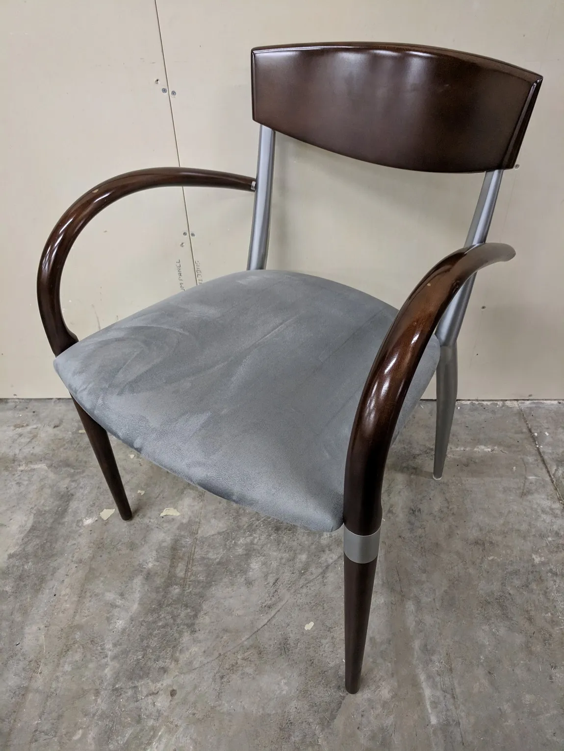 OFS Guest Chairs with Solid Wood Back and Arms